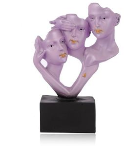 Resin Human Face Statue
