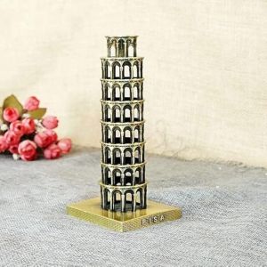 Metal  Tower of Pisa Showpiece