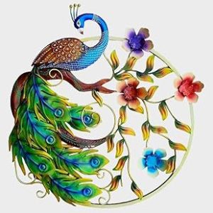 Metal Peacock Wall Frame