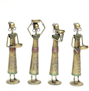 Metal Tribal Lady Showpiece