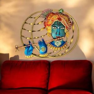 Metal Krishna Wall Frame