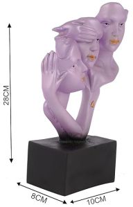 Resin Human Face Statue