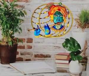 Metal Krishna Wall Frame