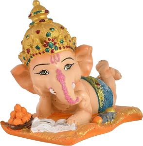 Resin Ganesha Reading Book Statue