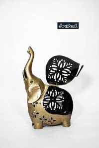 Metal Elephant Tea Light Candle Holder