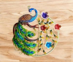 Metal Peacock Wall Frame