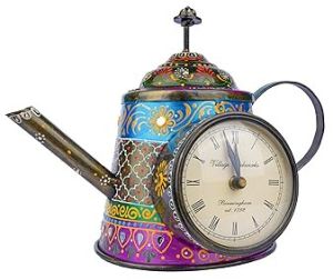 Metal Vintage Kettle Table Clock