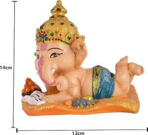 Resin Ganesha Reading Book Statue