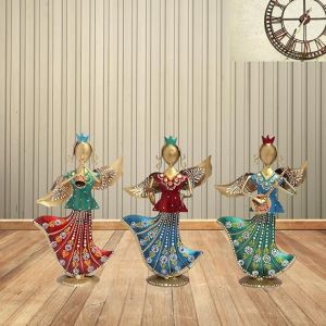 Metal Multicolor Musician Showpiece