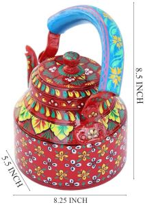Aluminium Hand Painted Tea Pot