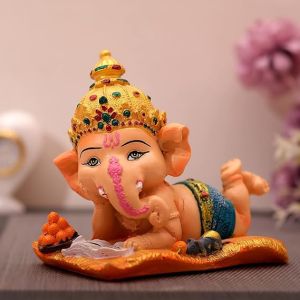 Resin Ganesha Reading Book Statue