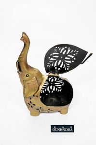 Metal Elephant Tea Light Candle Holder