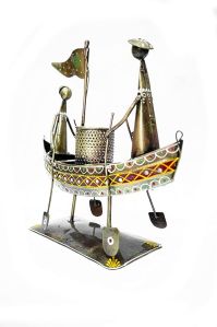 Metal Boat Shape Pen Holder