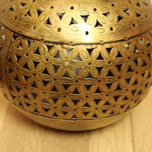 Metal Golden Lota Candle Holder