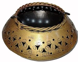 Metal Degchi Tea Light Candle Holder