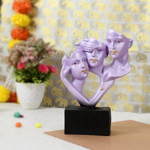 Resin Human Face Statue