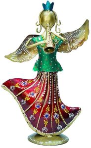 Metal Multicolor Musician Showpiece