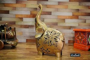 Metal Elephant Tea Light Candle Holder
