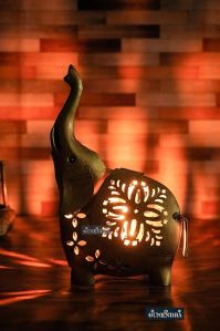 Metal Elephant Tea Light Candle Holder