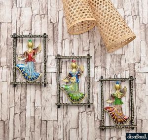 Metal Rajasthani Musician Wall Frame