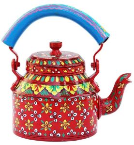 Aluminium Hand Painted Tea Pot