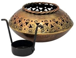 Metal Degchi Tea Light Candle Holder