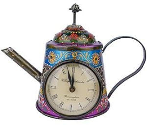 Metal Vintage Kettle Table Clock