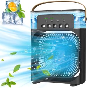 Mini Cooler For Home With 3 Speed Mode With Water Spray 7 Color Led And Timer