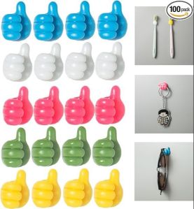 Silicone Thumb Wall Hook Cable Clip Wire