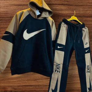 Mens Replica Nike Cotton Fleece Hoodie and Bottom Set