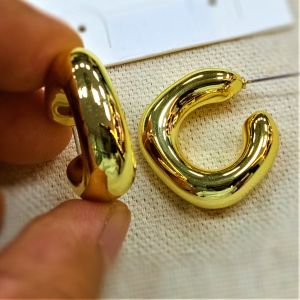 Stainless Steel 18K Gold Plated Hoop Earrings