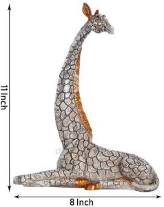 Brown Long Head Giraffe Showpiece