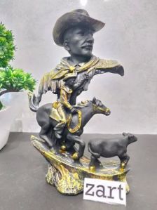 Horse Riding Men Showpiece