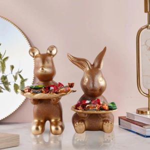 Mulicolor Resin Rabbit Set