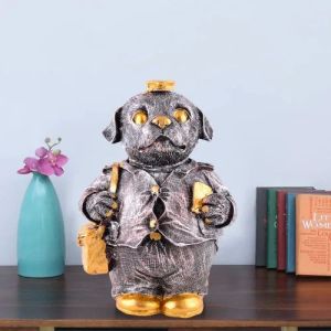 Multicolor Resin Dog Showpiece