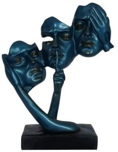 Polyresin Human Face Sculpture Showpiece