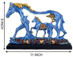 Polyresin Meenakari Horse Statue