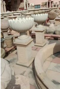 Sandstone Carved Flower Pot