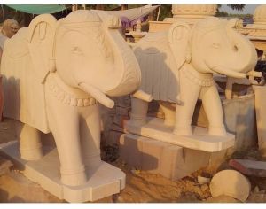 Stand Stone Elephant Statue