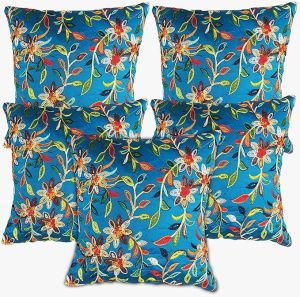 Leoaries Silk Blue Cushion Covers