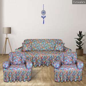 Leoaries Silk Geometric Sofa Cover