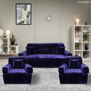 Leoaries Velvet Silk Purple Sofa Cover