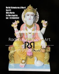 Marble Vishwakarma Moorti (5 feet)