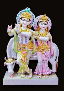 Marble Stone Radhe Krishna Statue