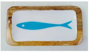 Wooden Enamel Platter