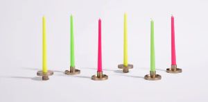 NEON TAPER CANDLES - SET OF 2