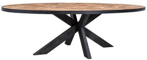 Metal crossed Industrial dining table