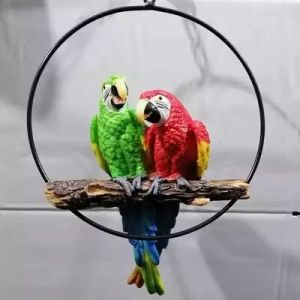 home decoration double parrot set