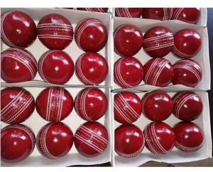 Round Leather Cricket Ball