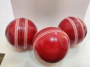 Red Leather Cricket Ball